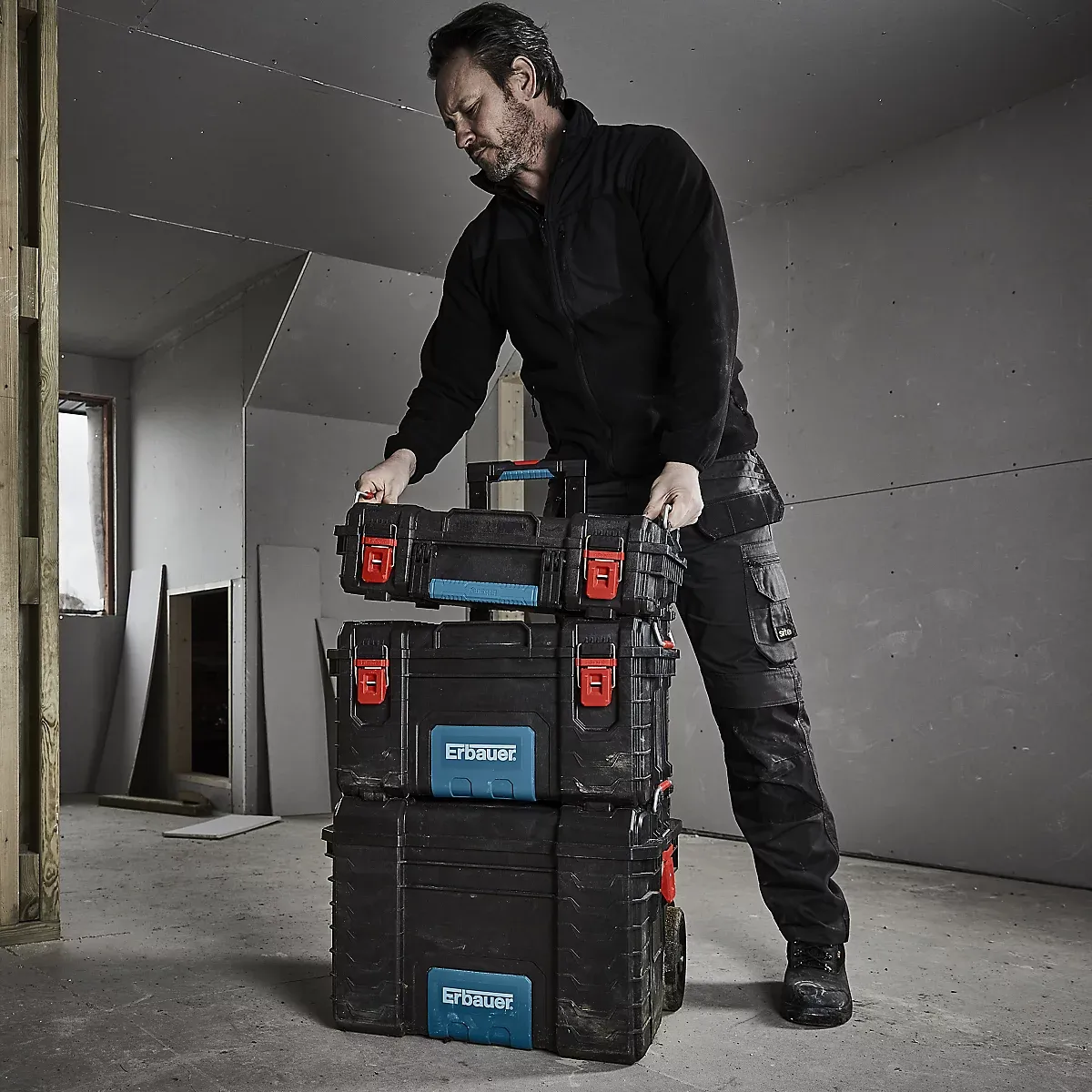 Erbauer Connecx Modular Storage 3 piece Toolbox set - Image 3